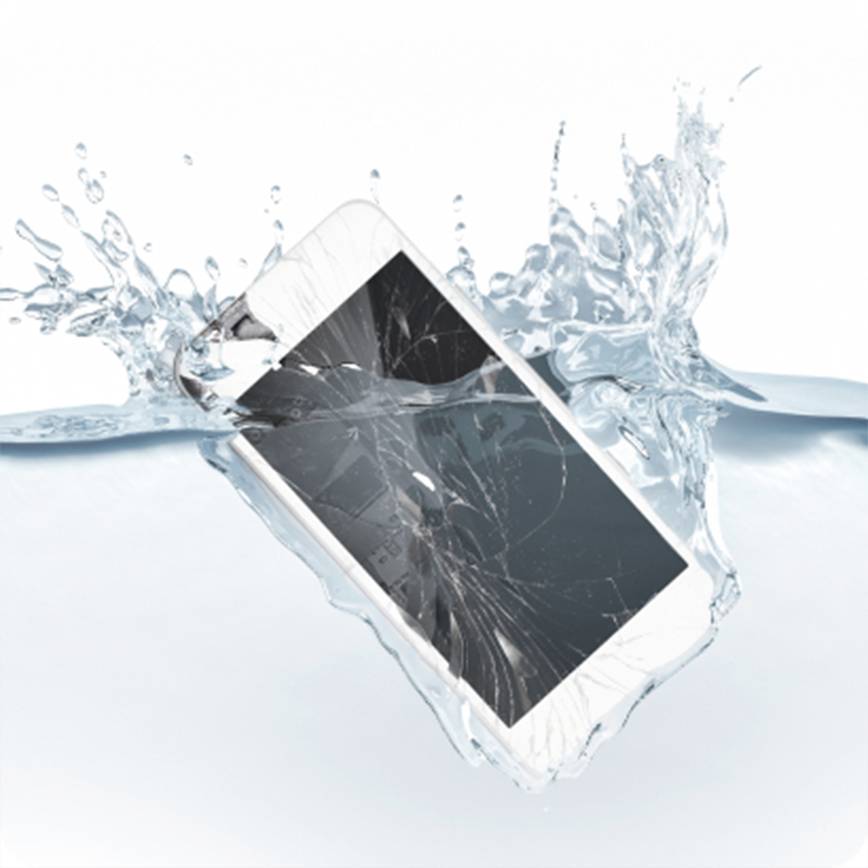 broken mobile phone in water